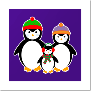 Cute Penguin Family Posters and Art